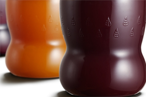 A Close Up View Of The Bottom Of A Ribena Plus Bottle
